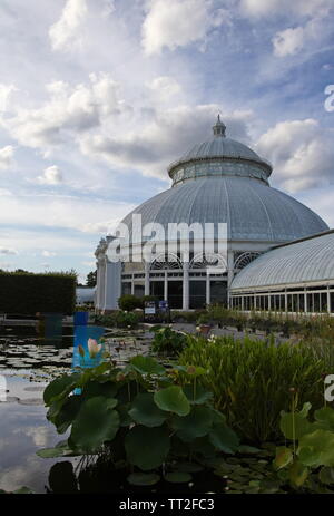 The Bronx, New York / USA - August 13, 2017: The Enid A. Haupt Conservatory Stock Photo