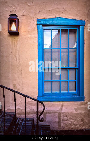Close up View of House Exterior, Santa Fe, New Mexico Stock Photo