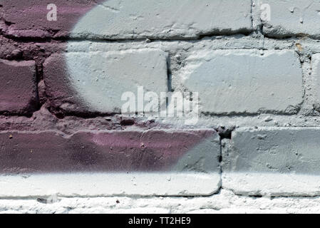 Colorful painted brick wall close up. Abstract background Stock Photo