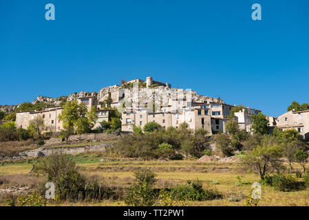 Beautiful view at Trigance village in Provence aera, France Stock Photo