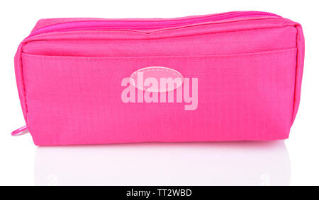 Pencil-case isolated on white Stock Photo