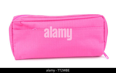 Pencil-case isolated on white Stock Photo