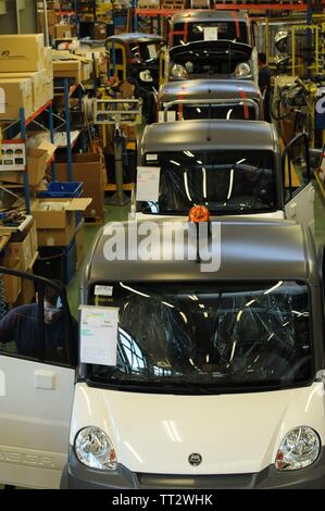 Mega workshop, Aixam micro cars fabric, Chanas, Isere, France Stock Photo