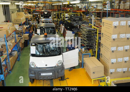 Mega workshop, Aixam micro cars fabric, Chanas, Isere, France Stock Photo