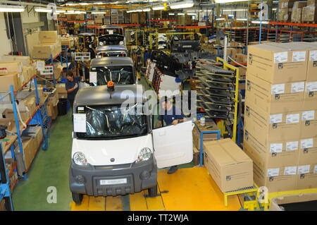 Mega workshop, Aixam micro cars fabric, Chanas, Isere, France Stock Photo