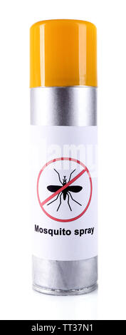 Mosquito spray isolated on white Stock Photo