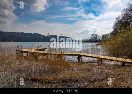 Local Recreation Area Mattsee in Austria Stock Photo