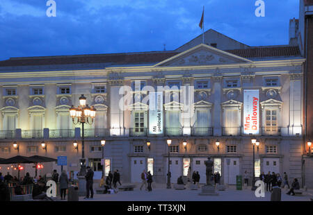 Spain, Madrid, Plaza de Santa Ana, Teatro Espanol, Stock Photo