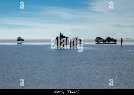 The Bolivian Salt Flats in Uyuni Stock Photo