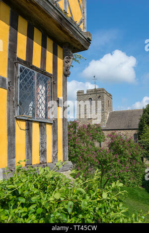 Stokesay Castle, Shropshire, England. A medieval manor house near Craven Arms, Shropshire which is a popular tourist destination. Stock Photo