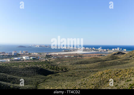 Panoramic view of Cabo de Palos from Monte de las Cenizas y Peña del Águila Regional Park, Murcia, Spain Stock Photo