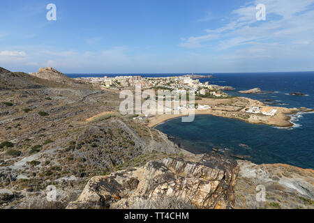 Panoramic view of Cabo de Palos from Monte de las Cenizas y Peña del Águila Regional Park, Murcia, Spain Stock Photo