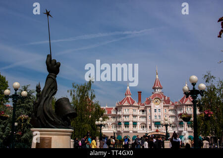 A view of the Disneyland Hotel at Disneyland Paris. Lewis Mitchell Stock Photo