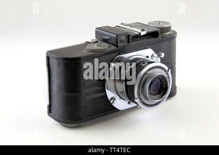 Old camera isolated on white Stock Photo