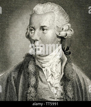 OLIVER GOLDSMITH (1728-1774) Irish novelist,playwright and poet Stock Photo