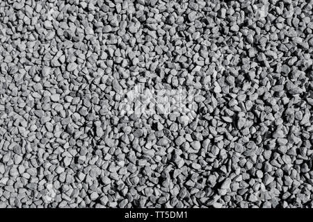 grey shingle stone  background - gray pebble stones Stock Photo