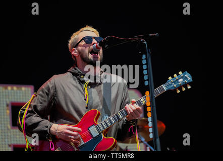Isle of Wight Festival Day 2 - June 14th 2019. Courteeners performing on stage, Newport, IOW Credit: Dawn Fletcher-Park/Alamy Live News Stock Photo