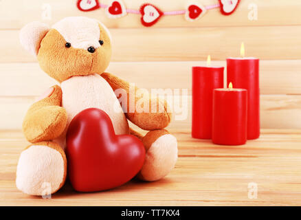 teddy bear and candle Stock Photo - Alamy