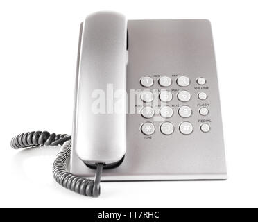 Telephone set isolated on white Stock Photo