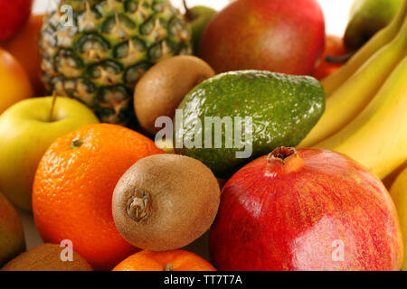 Assortment of exotic fruits close-up Stock Photo