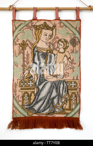 Tapestry Showing Madonna and Child Stock Photo