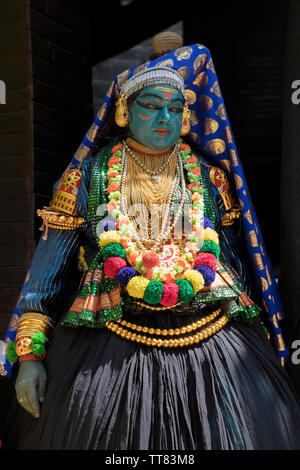 SOFIA, BULGARIA - June 15, 2019: Kathakali dance show at the Boris Garden Sofia in Bulgaria. Kathakali dancer. Kathakali is one of the major forms Stock Photo