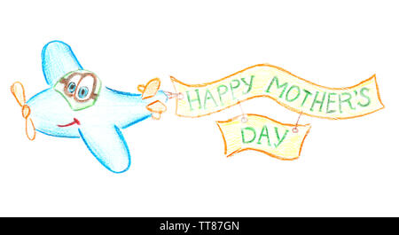 Happy Mothers Day message written on paper close up Stock Photo