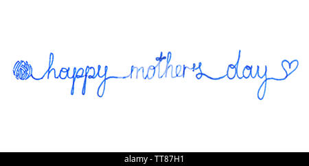 Happy Mothers Day message written on paper close up Stock Photo
