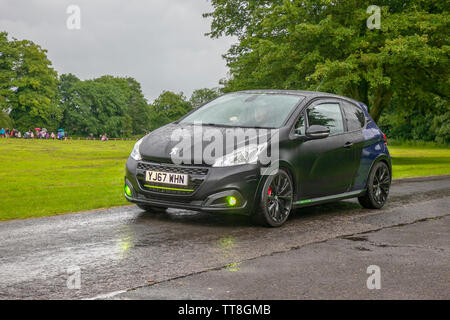 Peugeot 208 GTI BY Peugeotsport T Popular vintage,  classic collectible veteran super cars, future modern classics  at Leyland Summer festival. Stock Photo