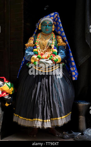 SOFIA, BULGARIA - June 15, 2019: Kathakali dance show at the Boris Garden Sofia in Bulgaria. Kathakali dancer. Kathakali is one of the major forms Stock Photo