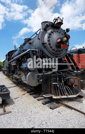 American steam locomotive. Southern Railway 4501. 1st built  of US Mikado-type 2-8-2. Located at Tennessee Valley Railroad museum Chattanooga TN Stock Photo