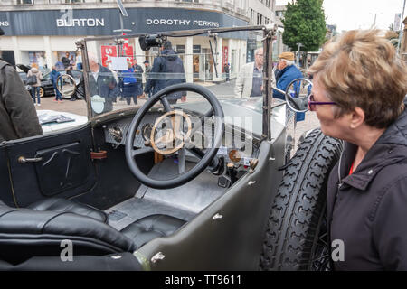 Paisley, Scotland, UK. 15th June, 2019. Paisley Carfest 2019 which this year celebrates it's 6th anniversary. On show are a range of classic vehicles, vintage cars, specialist custom cars, muscle cars, supercars and emergency vehicles. All funds raised on the day go to support St. Vincent's Hospice in Howwood. Credit: Skully/Alamy Live News Stock Photo
