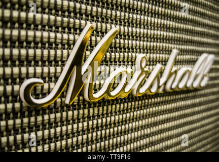marshall elextric guitar amp close up texture pattern Stock Photo