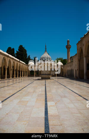 ablution facilities in courtyard of mosque Mevlid-i Halil Camii, sanliurfa, turkey Stock Photo