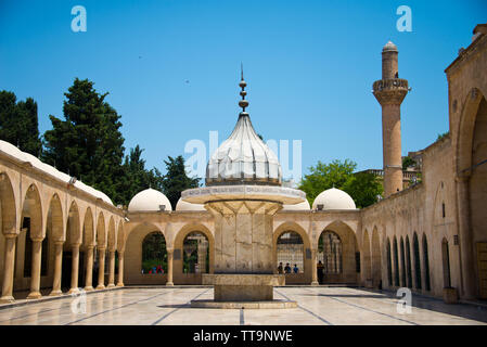 ablution facilities in courtyard of mosque Mevlid-i Halil Camii, sanliurfa, turkey Stock Photo