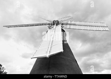 Holgate Windmill under a moody sky. Stock Photo
