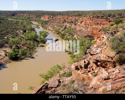 Hawks Head Lookout, Kalbarri National Park, Western Australia Stock Photo