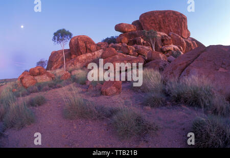 Devils Marbles Conservation Reserve (1802 hectare) reserve is 9 km to the South of Wauchope in the Northern Territory, Australia