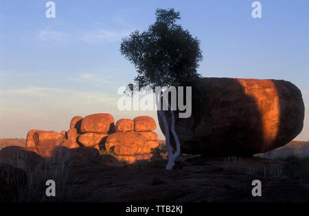 Devils Marbles Conservation Reserve (1802 hectare) reserve is 9 km to the South of Wauchope in the Northern Territory, Australia Stock Photo