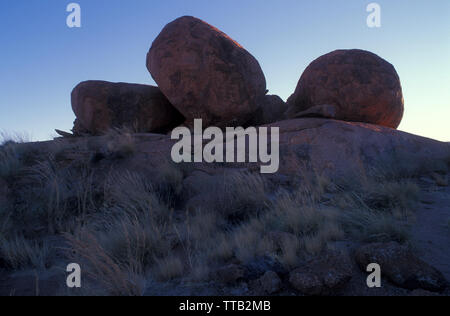 Devils Marbles Conservation Reserve (1802 hectare) reserve is 9 km to the South of Wauchope in the Northern Territory, Australia Stock Photo