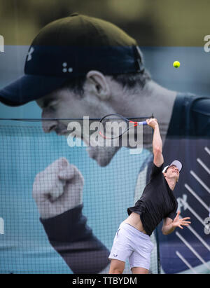 London, UK. 16th June, 2019. ANDY MURRAY of GBR during the practice & qualifying rounds of tennis at The Fever-Tree Championships at The Queen's Club, London, England on 16 June 2019. Photo by Andy Rowland. Credit: PRiME Media Images/Alamy Live News Stock Photo