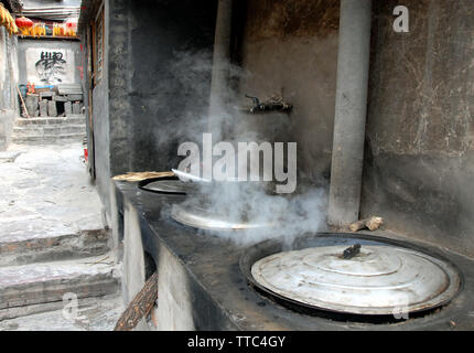 Cooking stoves in Cuandixia (Chuandixia), an ancient town or village near Beijing. Cuandixia is an ancient town and translates as 'cooking stove'. Stock Photo