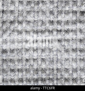 Closeup of gray checkered fabric for background Stock Photo