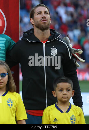 Sergio Ramos in Spain during the UEFA Euro 2020 Qualifying Group F football match between Spain and Sweden on June 10, 2019 at Santiago Bernabeu stadium in Madrid, Spain - Photo Laurent Lairys / DPPI Stock Photo