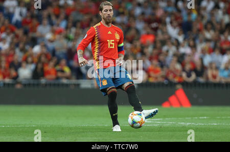 Sergio Ramos in Spain during the UEFA Euro 2020 Qualifying Group F football match between Spain and Sweden on June 10, 2019 at Santiago Bernabeu stadium in Madrid, Spain - Photo Laurent Lairys / DPPI Stock Photo