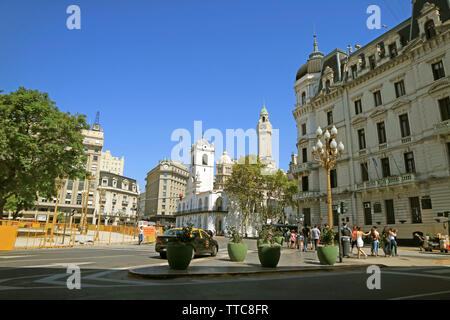 Plaza de Mayo, the Main Square of Buenos Aires During the Renovation on April 2018, Argentina, South America Stock Photo