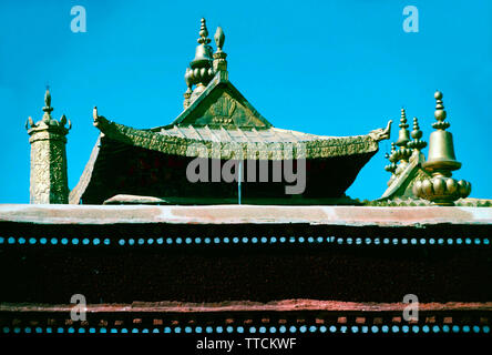 The Golden Roof,Potala Palace,Lhasa,Tibet Stock Photo