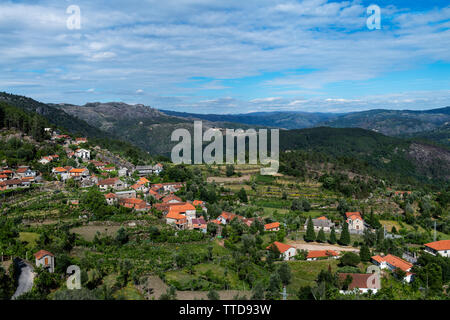 View of the traditional village of Ermida at the Peneda Geres National Park in norhtern Portugal, Europe. Stock Photo