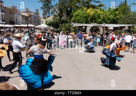 Spanish dancers at a local festival Stock Photo