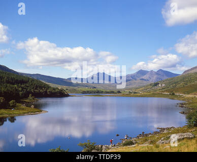 Mount Snowdon range, Snowdonia National Park, Gwynedd, Wales, United Kingdom Stock Photo